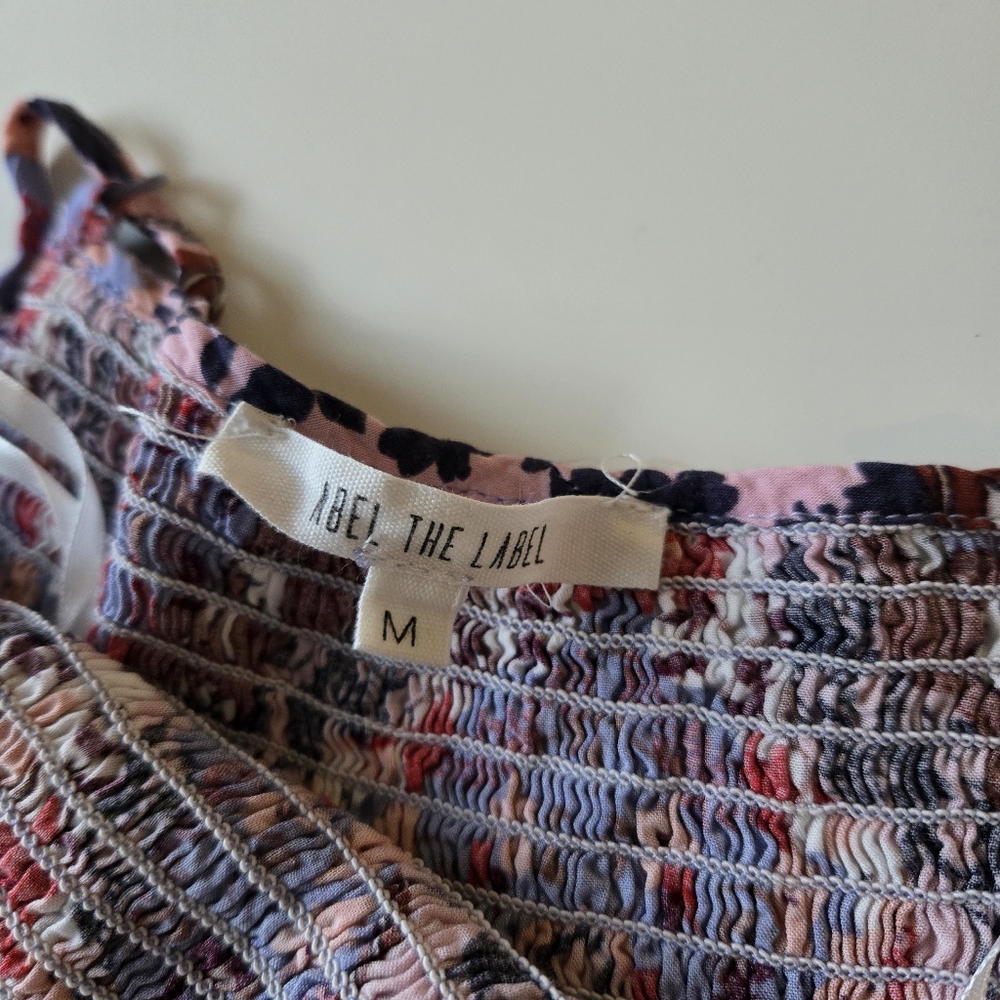 Anthropologie Abel the Label Lilac Smocked Ruffle Maxi Dress - Picture 7 of 8